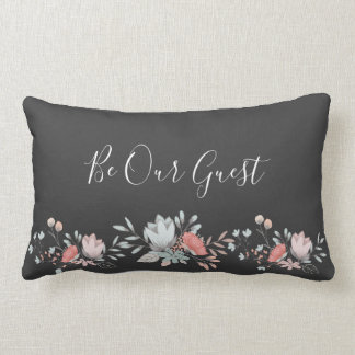 Waterverf Bloem "Be Our Guest" Lumbaal Kussen