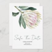 Waterverf bloem bijtend veilig De datum Kaart (Voorkant / Achterkant)