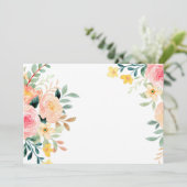 Waterverf Bloem Blank Kaart (Staand voorkant)