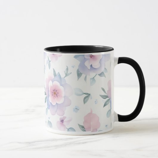 waterverf bloem bloem koffiemok mok (Rechts)