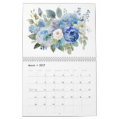 Waterverf Bloem Bloemen Groene Botanische Kalender (Mar 2027)