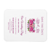 Waterverf Bloem Boeket-Bruiloft Save the Date- Magneet (Horizontaal)