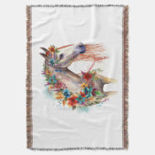 Waterverf Bloem Boho Paardenpastel Deken (Voorkant Verticaal)