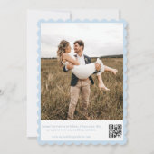 Waterverf Bloem Boog Wapenschild Lente QR Code Bru Save The Date (Achterkant)