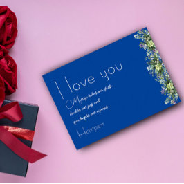 Waterverf bloem botanische liefde grappig briefkaa feestdagenkaart