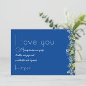 Waterverf bloem botanische liefde grappig briefkaa feestdagenkaart (Staand voorkant)