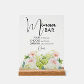 Waterverf Bloem Bruidsdouche Mimosa Bar Acryl Bord (Voorkant)