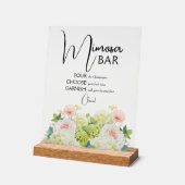 Waterverf Bloem Bruidsdouche Mimosa Bar Acryl Bord (Hoek)