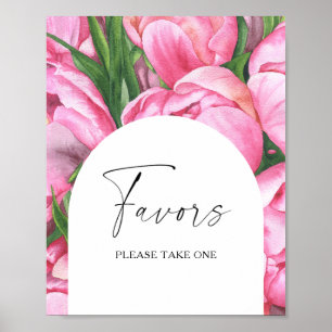 Waterverf bloem - bruidsgunsten neem er een poster