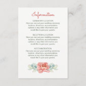 Waterverf Bloem Bruiloft Informatie Kaarten (Voorkant)