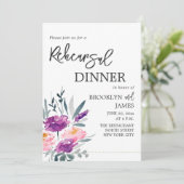 Waterverf Bloem Bruiloft Repetitie Uitnodigingen (Staand voorkant)
