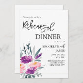 Waterverf Bloem Bruiloft Repetitie Uitnodigingen (Voorkant / Achterkant)