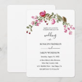 waterverf bloem bruiloft uitnodiging (Voorkant / Achterkant)