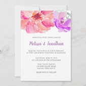 Waterverf Bloem Bruiloft Uitnodigingen (Voorkant)