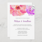 Waterverf Bloem Bruiloft Uitnodigingen (Voorkant / Achterkant)