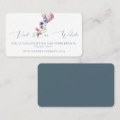 Waterverf Bloem Bruiloft Website Insteekkaart Plaatskaartje (Voorkant / Achterkant)