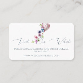 Waterverf Bloem Bruiloft Website Insteekkaart Plaatskaartje