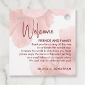 Waterverf Bloem Bruiloft Welkom Gift Bag Basket Bedankjes Labels (Achterkant)