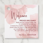 Waterverf Bloem Bruiloft Welkom Gift Bag Basket Bedankjes Labels (Voorkant)