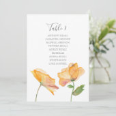 Waterverf Bloem Bruiloft Zittafel Plan Kaart (Staand voorkant)