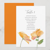 Waterverf Bloem Bruiloft Zittafel Plan Kaart (Voorkant / Achterkant)