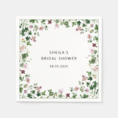 Waterverf Bloem Bruiloftservetjes Servet (Voorkant)