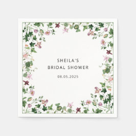 Waterverf Bloem Bruiloftservetjes Servet