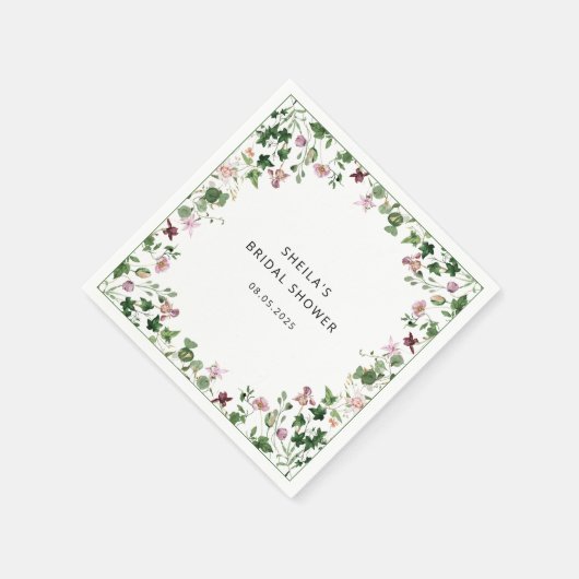 Waterverf Bloem Bruiloftservetjes Servet (Hoek)