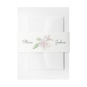 Waterverf Bloem Buik Banden Uitnodigingen Wikkel