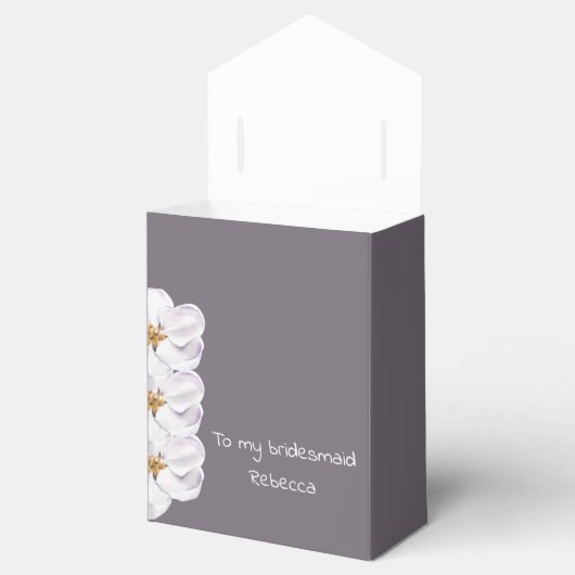 waterverf bloem cadeau aan bruidsmeisjes naam, paa bedankdoosjes (Geopend)