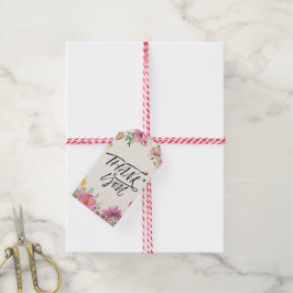 Waterverf Bloem Cadeaulabel
