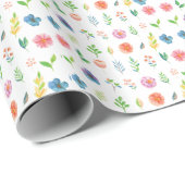 Waterverf Bloem Cadeaupapier (Rol Hoek)