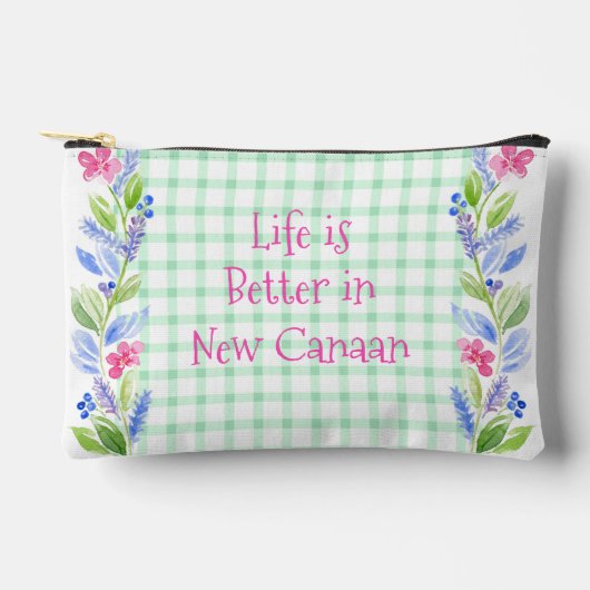 Waterverf Bloem Checker LIFE is Better Jouw Stad Etui (Voorkant)