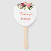 Waterverf bloem dubbel geluk bruiloft handwaaier (Achterkant)