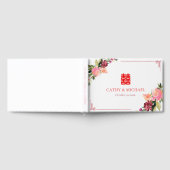 Waterverf bloem dubbel xi chinese bruiloft lijst gastenboek (Volledig)