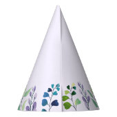 Waterverf bloem eerste verjaardag feesthoedjes (Achterkant)