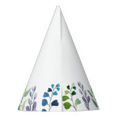 Waterverf bloem eerste verjaardag feesthoedjes (Achterkant)