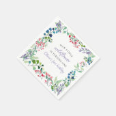 Waterverf bloem eerste verjaardag servet (Hoek)