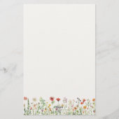 Waterverf Bloem Elegant Chic Briefpapier (Achterkant)