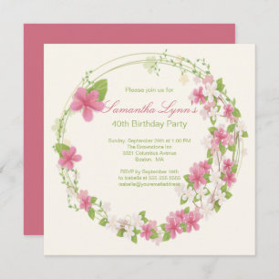  Waterverf Bloem- en baarmoederpartij Kaart