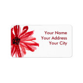 Waterverf bloem etiket (Voorkant)