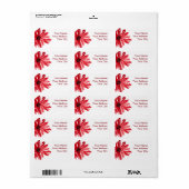 Waterverf bloem etiket (Full Sheet)