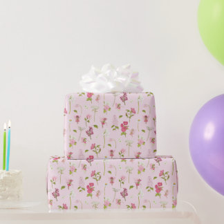 Waterverf Bloem Fee Cadeaupapier