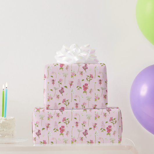 Waterverf Bloem Fee Cadeaupapier (Feestgeschenken)