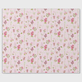 Waterverf Bloem Fee Cadeaupapier (Vlak)