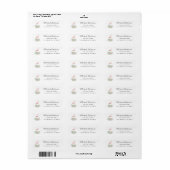 Waterverf Bloem Flamingo Baby Shower Label (Full Sheet)