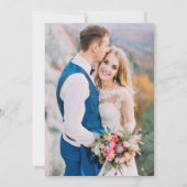 Waterverf Bloem Foto Bruiloft Save The Date (Achterkant)