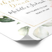 Waterverf bloem, gebladerte Oefendinerbord Poster (Hoek)