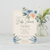 Waterverf Bloem Genderneutraal Baby shower Kaart (Staand voorkant)