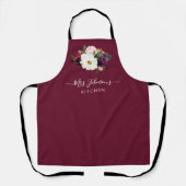 waterverf bloem gepersonaliseerde keuken Apron Schort (Voorkant)